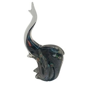 Vintage Italy Arte Di‎ Murano Elephant Figurine Millefiori Art Glass Paperweight
